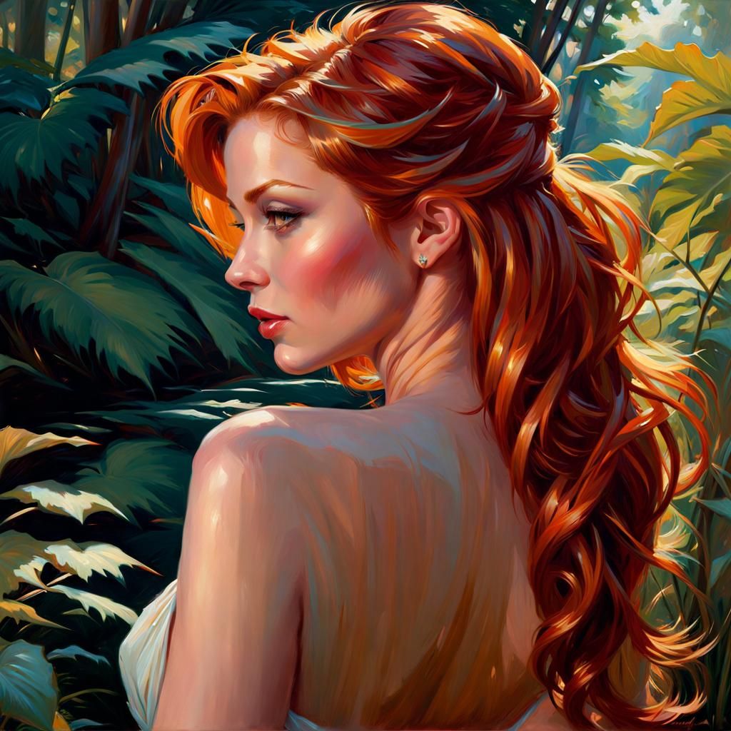 Portrait of a Confident Redhead Woman