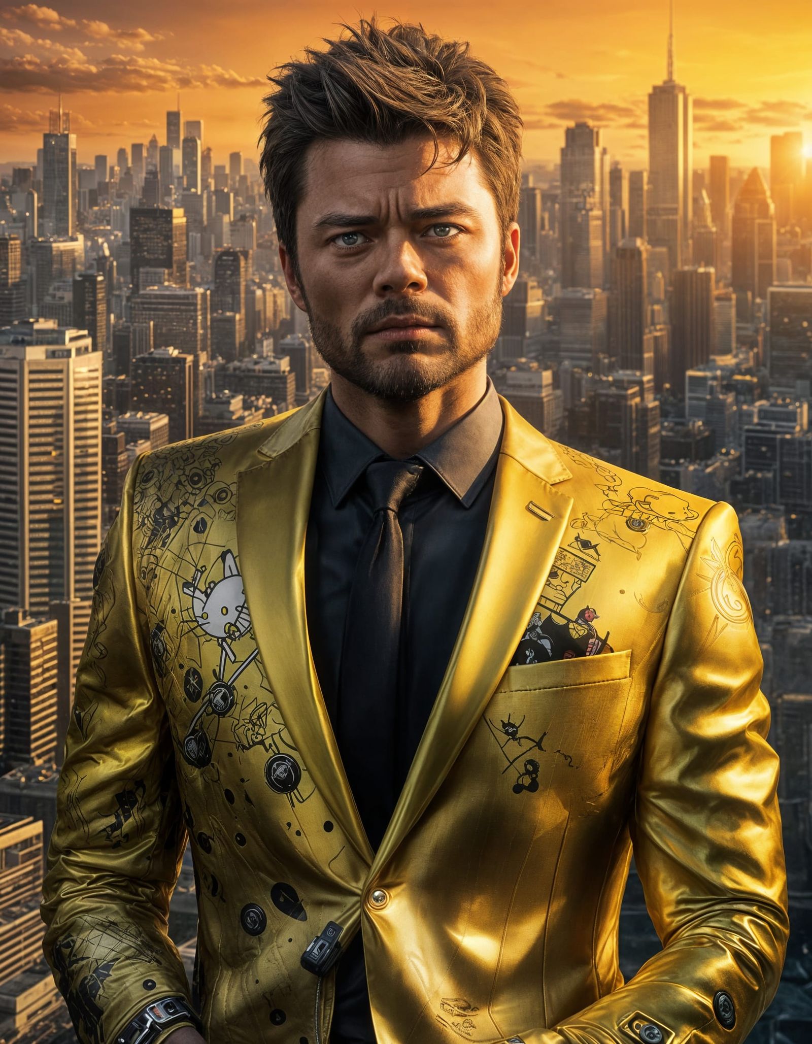 Hello Kitty Wolverine in Yellow Ranger Suit: Raytraced