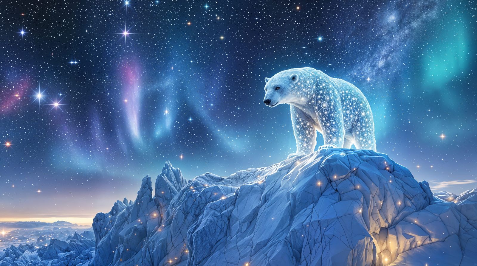 Cosmic Polar Bear in Existential Awe