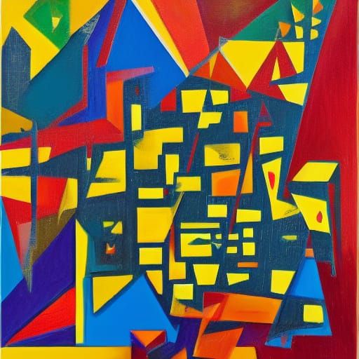 Cubist Cat Opens Chest of Bush Legs