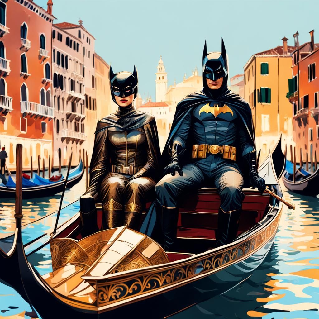 Batman and Catwoman Romantic Getaway in Venice