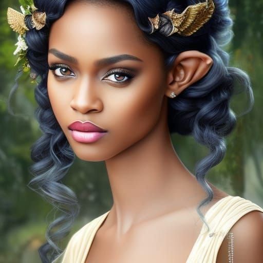 Hyperrealistic Elvish Princess Portrait in 8K
