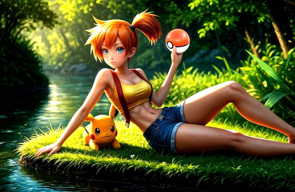 Anime-Inspired Hero Holds Shining Pokeball in Stunning 8K Re...