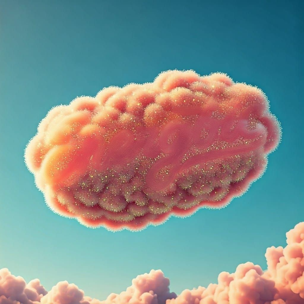 Vibrant, Futuristic Typographic Explosion Spilling from Cele...