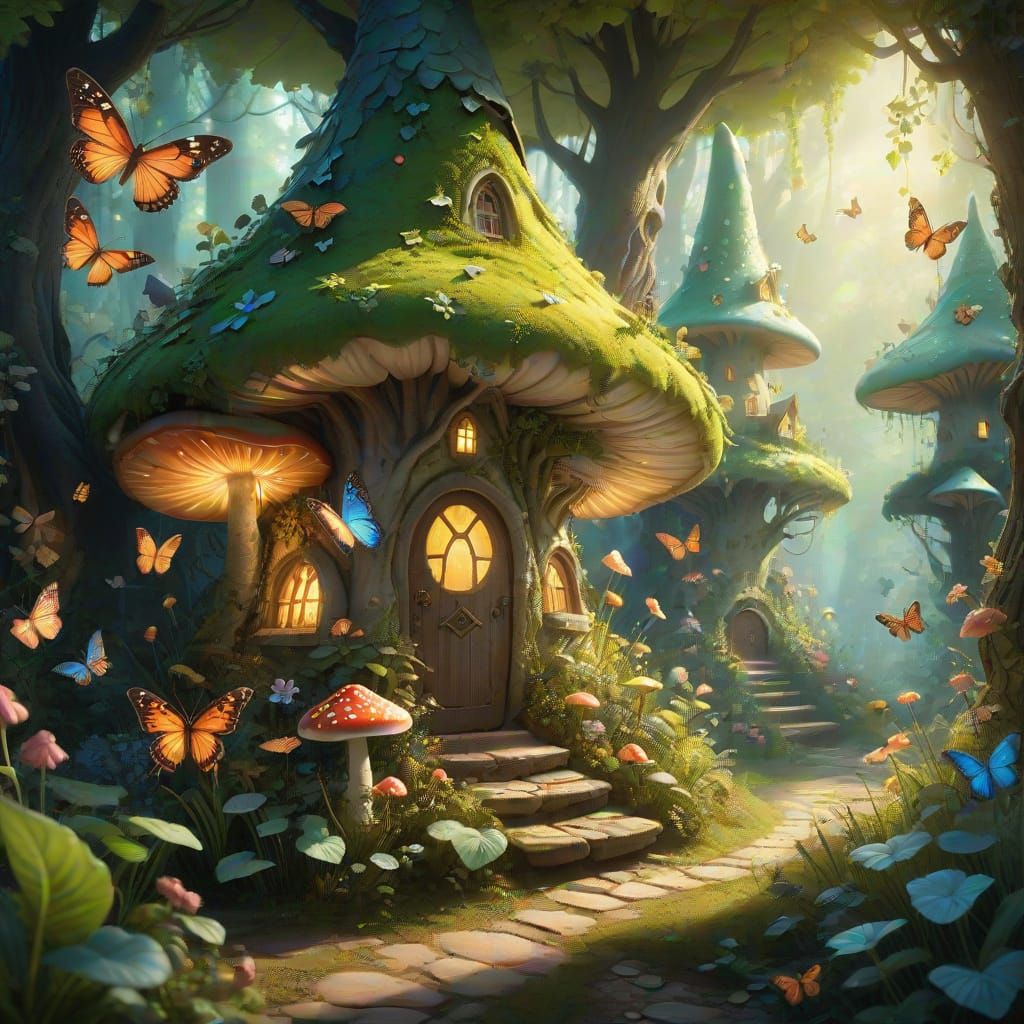 Magical Whimsy in a Dreamy Forest Glade