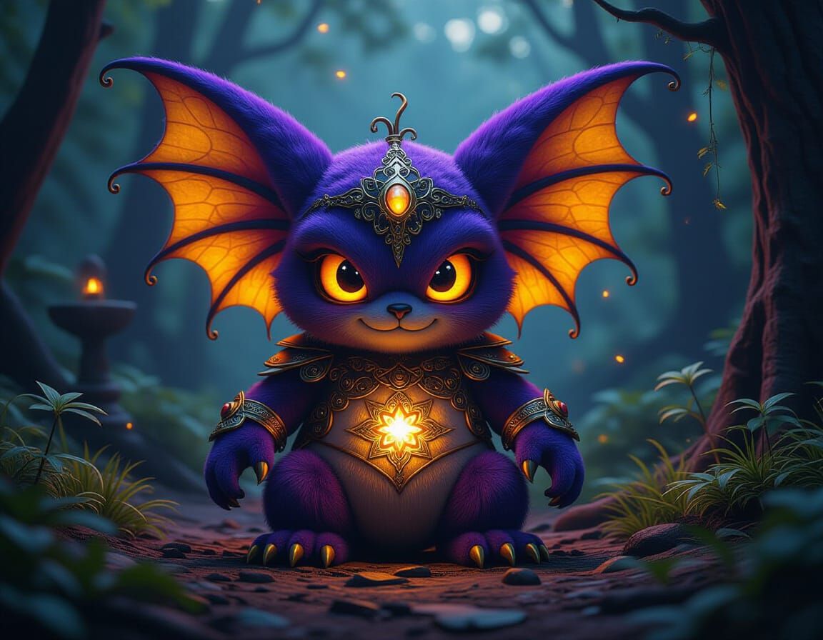 Evil Plush Toy in Dark Fantasy Realm
