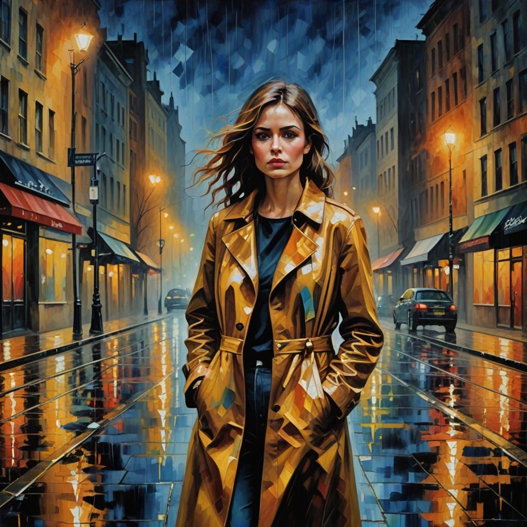 Moody Woman in Golden Light