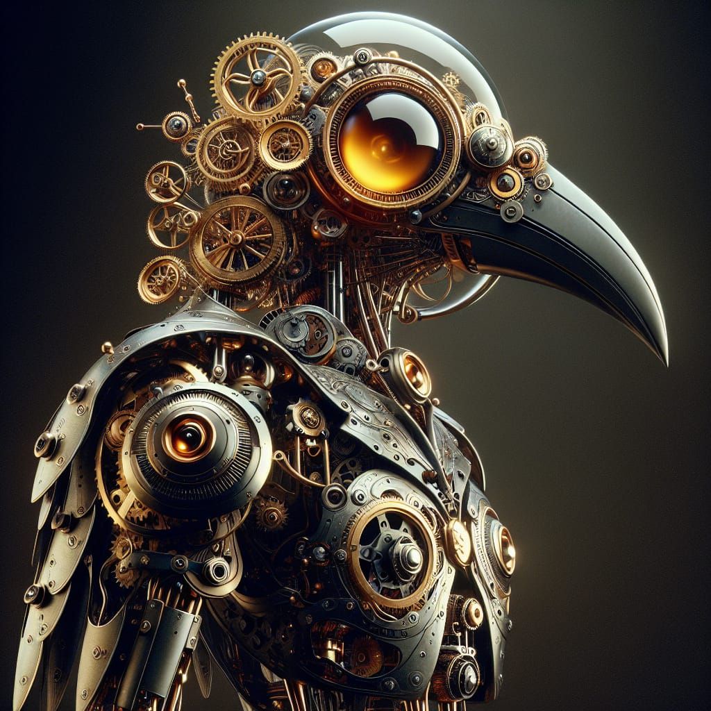 Steampunk Clockwork Creature with Victorian Design
