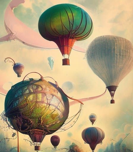 Pig Blimps, Hot Air Balloon, Luminescent Mushroom Botanicals Hyperion jungle Ismail Inceoglu : N.C. Winters : Karol Bak ...