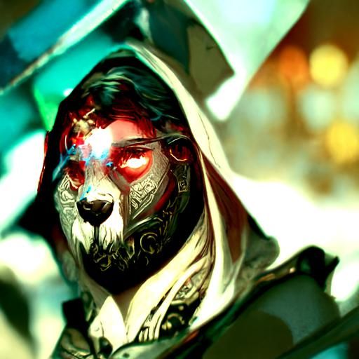 Majestic Alpha Wolf Portrait in Hyperdetailed Style