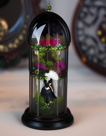 Gothic Fairy Trapped: Detailed Fantasy Concept Art