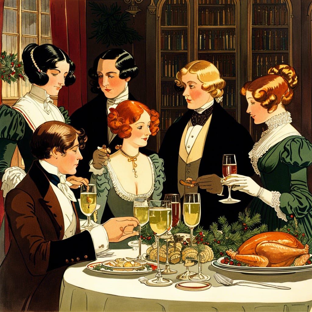 Victorian Christmas Dinner Party at Rutherford Hall