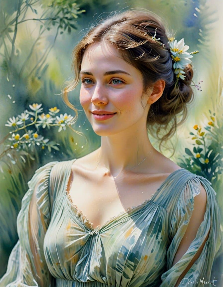 Portrait Artwork in Pastel Colors