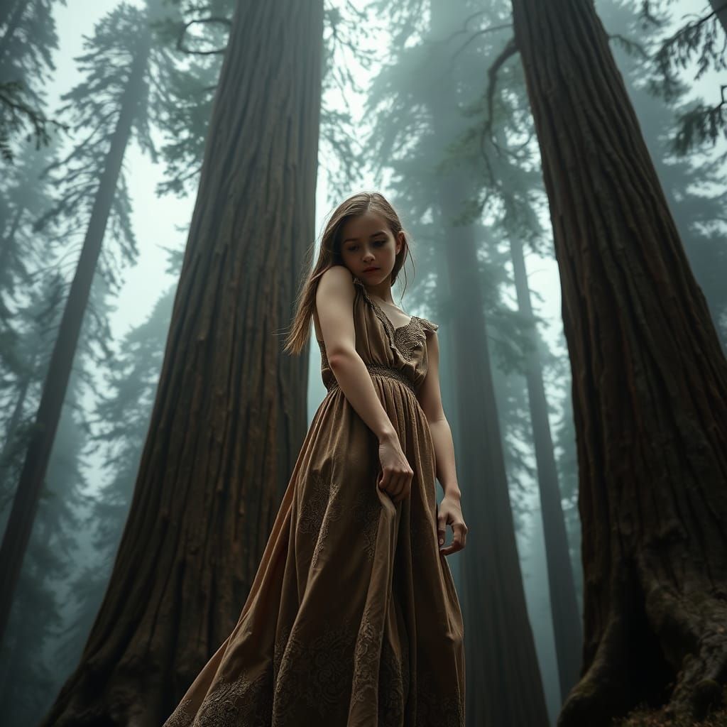 Girl in Redwood Forest, Illustrative Film Still