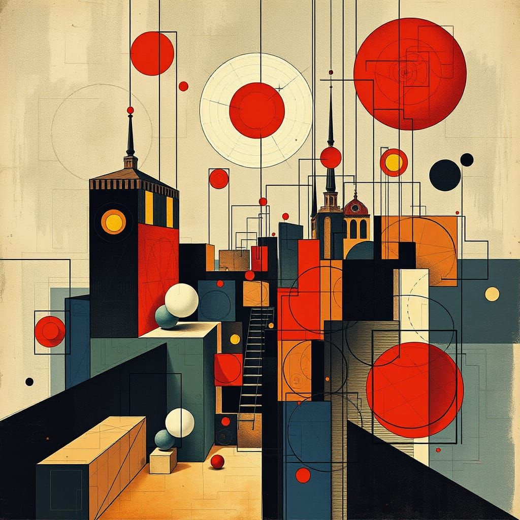 Suprematist Art in Filmic Style