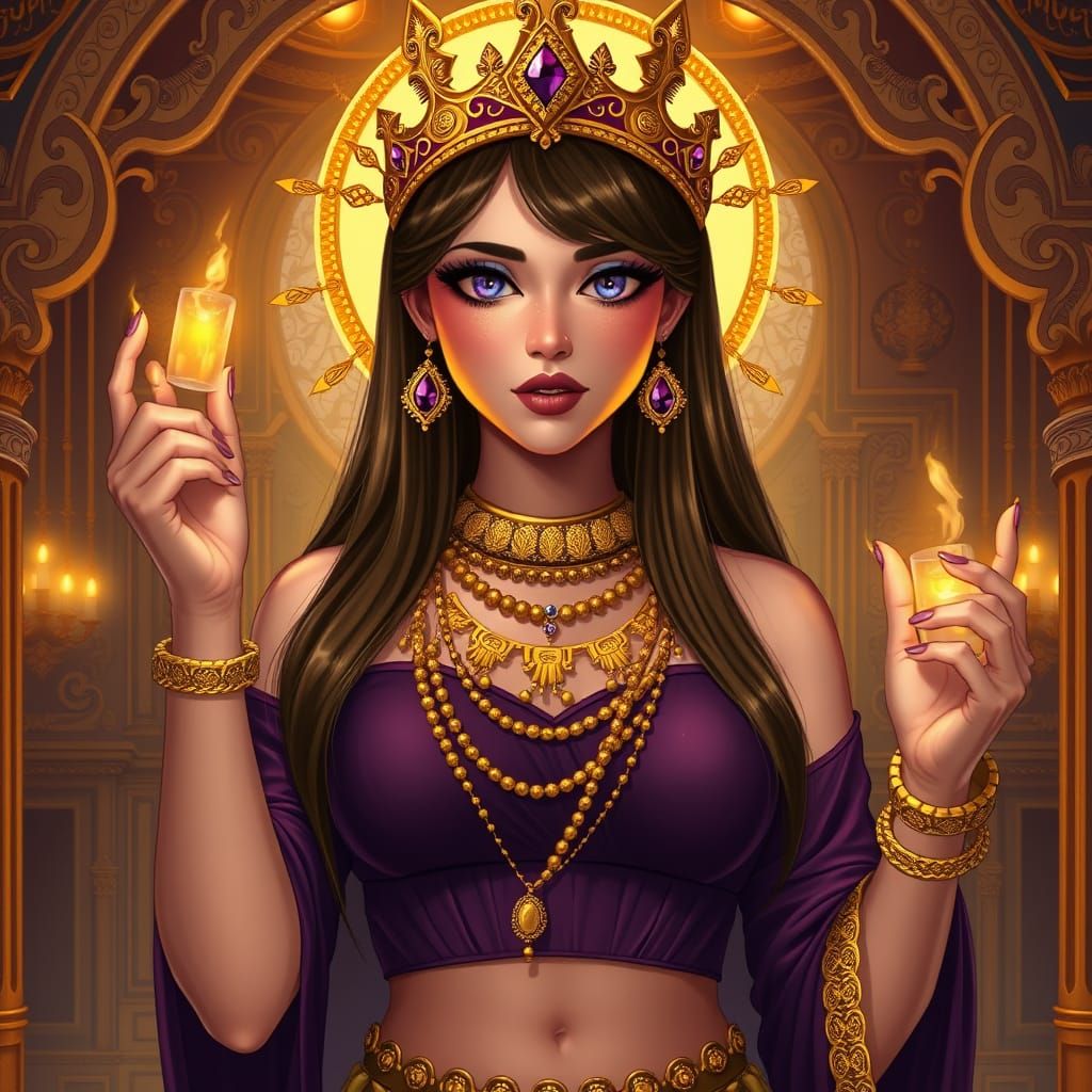 Goddess of Faith in Elegant, Whimsical Style