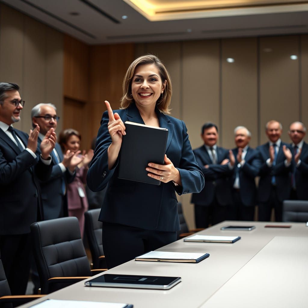 Confident Businesswoman Steals the Show in a Cinematic Maste...