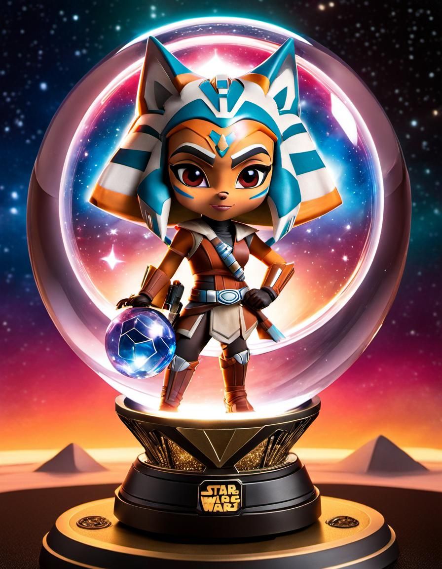 Chibi Ahsoka with Universe in Crystal Ball