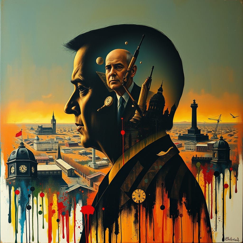 Surrealist Politician Trapped in Vortex of Corruption