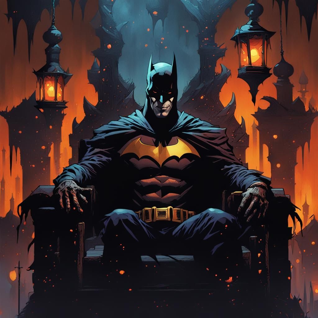 Batman Joker Hybrid: Dark Fantasy Concept Art