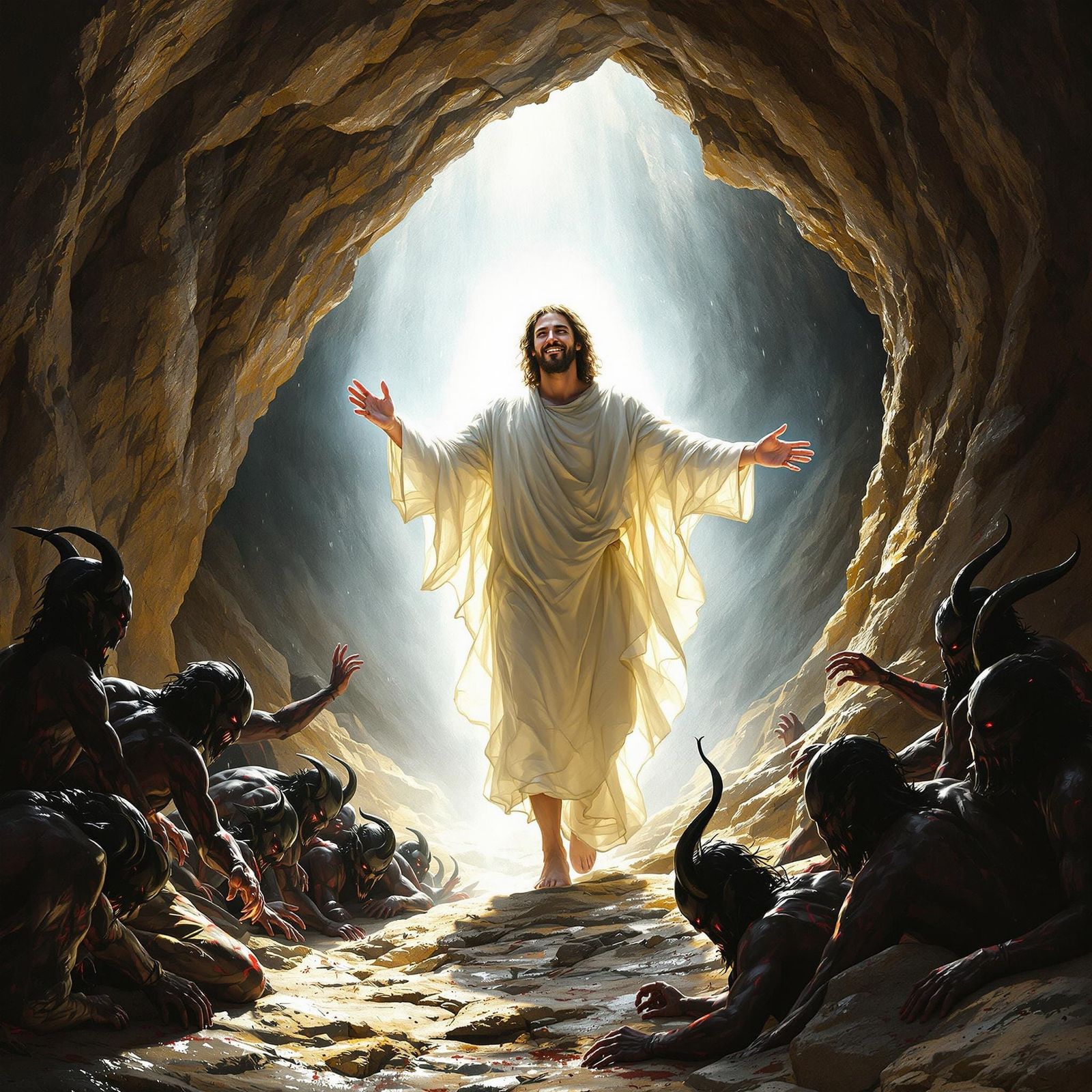Jesus conquers death