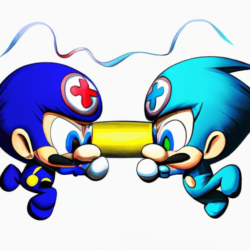 Chibi Boxing Match: Super Mario vs Sonic