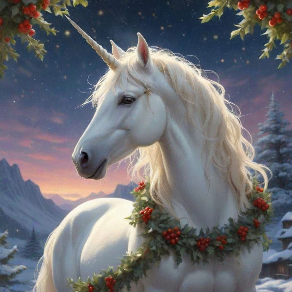 Majestic Christmas Unicorn