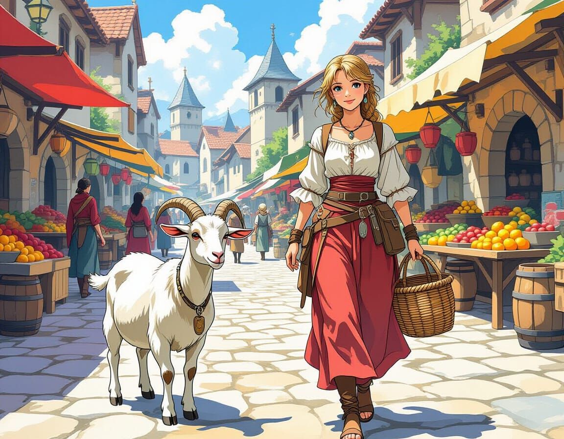 The Goatherd's Daughter (2. prompt version) - HiDream I1 Fas...