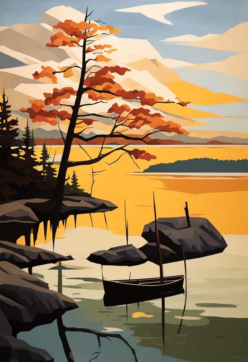 Canadian Landscape Painting in Casson Style