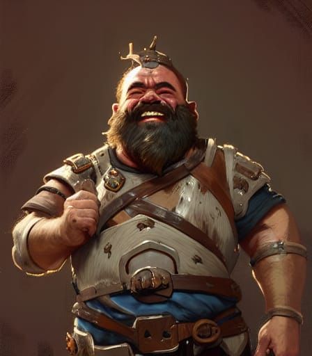 Dwarf Blacksmith Portrait in Heroic Fantasy Style
