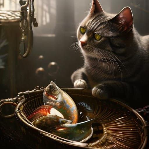 Cats Stealing Fish 6 - Do Not Disturb