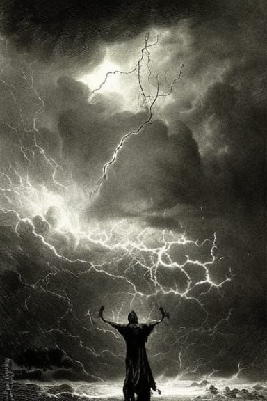 Frankenstein's Monster Brought to Life: Horror Illustration