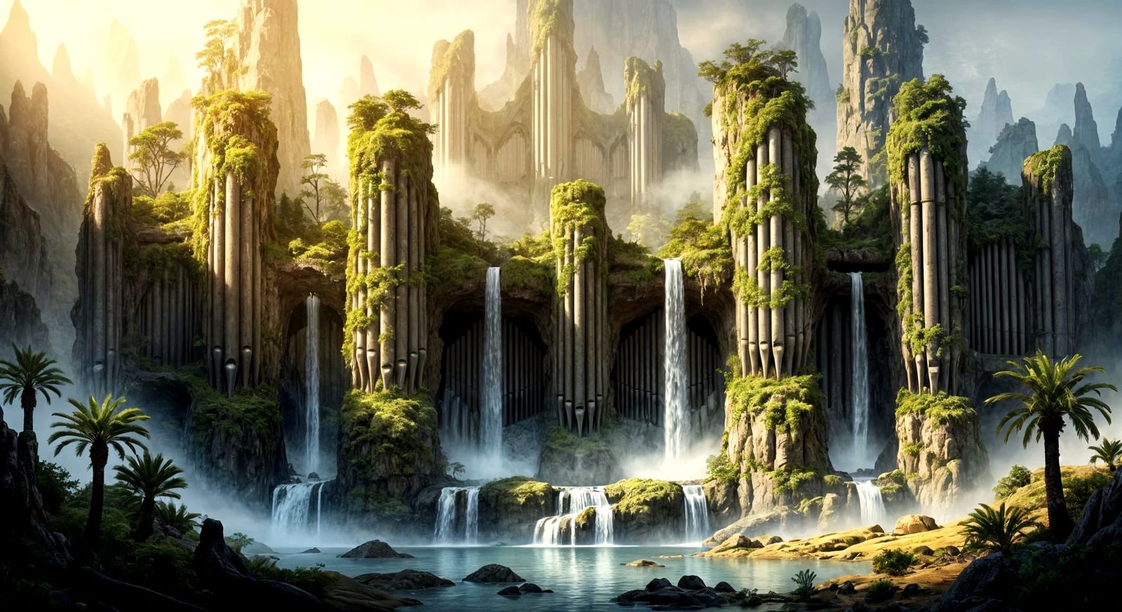 Prehistoric Landscape Formed by Giant Organ Pipes