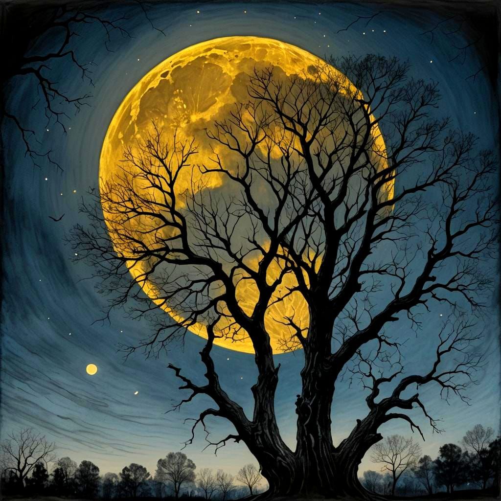 Child Reaching for the Moon: Charcoal Drawing