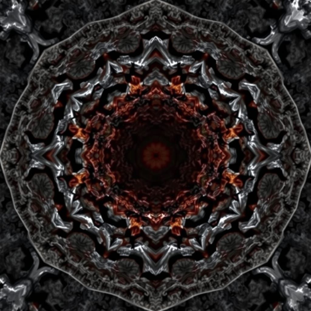 Hexagonal Basalt Geometric Fractal