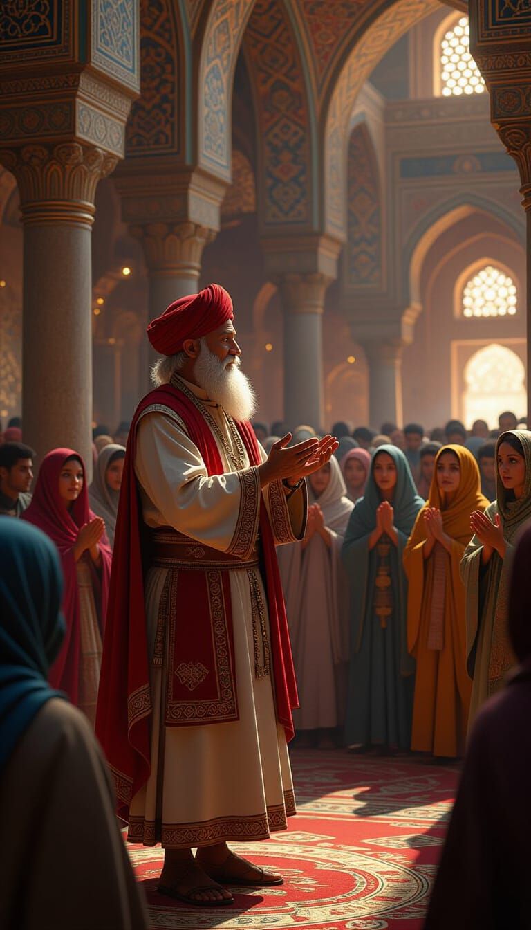 Mosque Worshippers Amazed by Generous Gift, Pixar Style