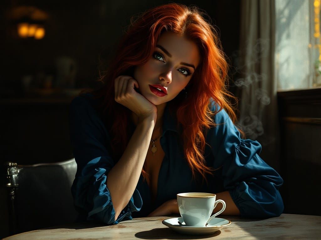 Mythical Siren in Dramatic Chiaroscuro