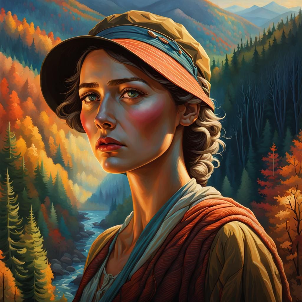 Depression Era Appalachian Portrait in Hyperrealistic Style