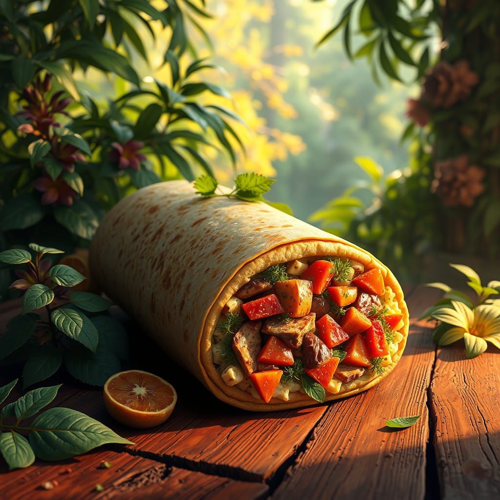 Oversized Burrito Still Life: Fantasy Concept Art