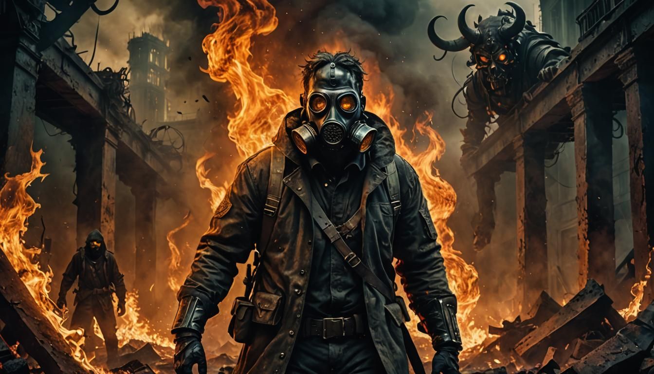 Fearless Warrior in Fiery Underworld