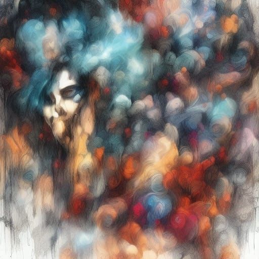 Gothic Vampire Silhouette Merging Galaxy and City