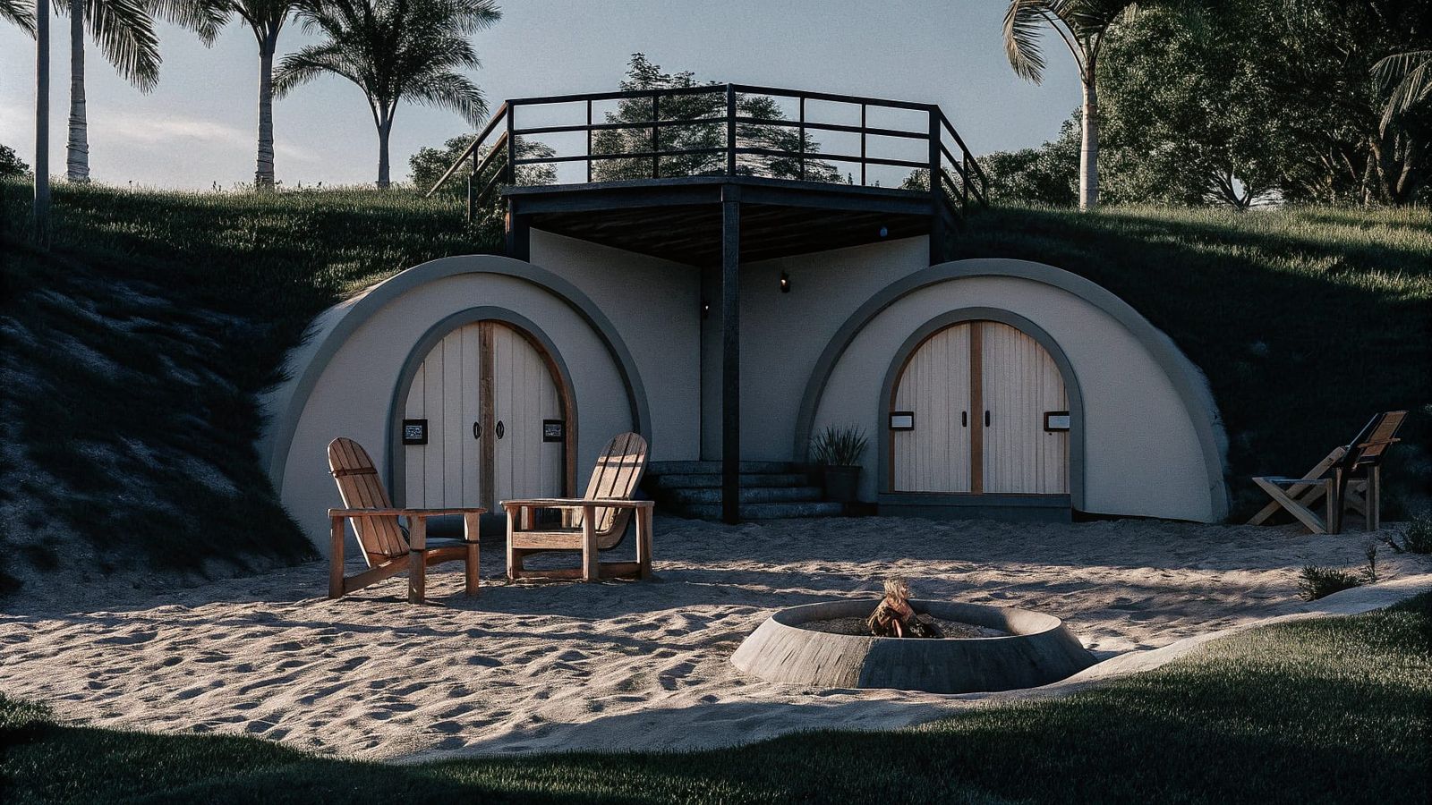Picturesque Hobbit House on a Grassy Hill