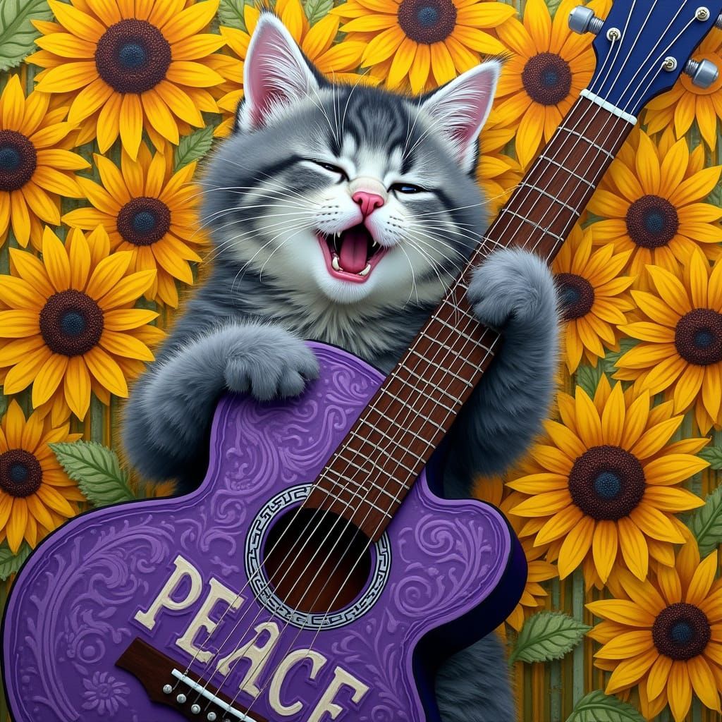Singing Kitten and Peace Guitar, in Pop Surrealism