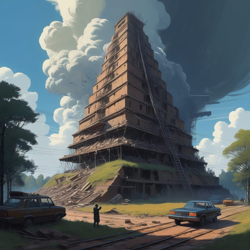 Ancient Ziggurat Rises Amidst Construction Chaos in Epic Lan...