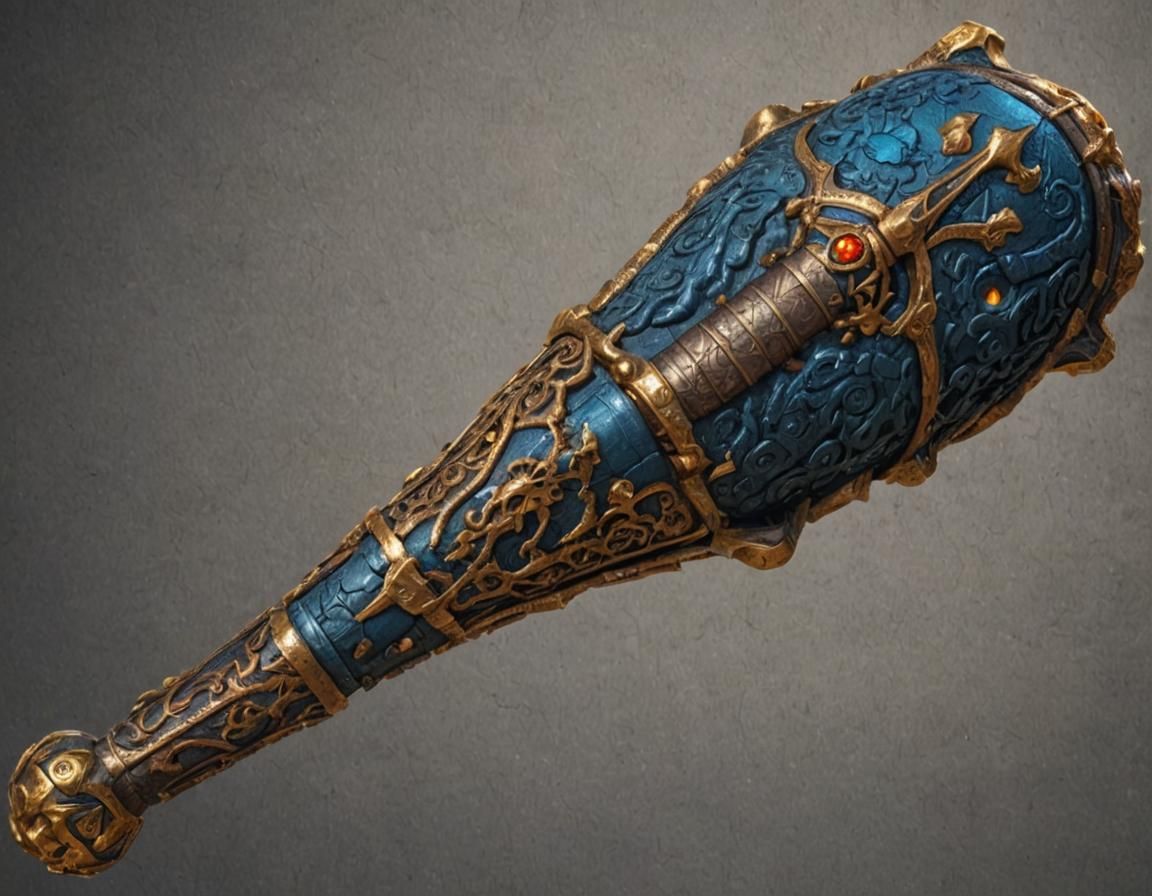 Detailed Mace Weapon in Fantasy Concept Art