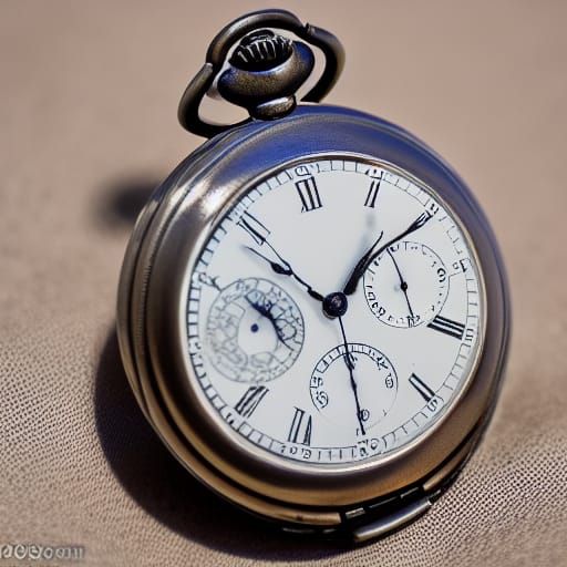 Silver Antique Pocket Watch in Moonlight