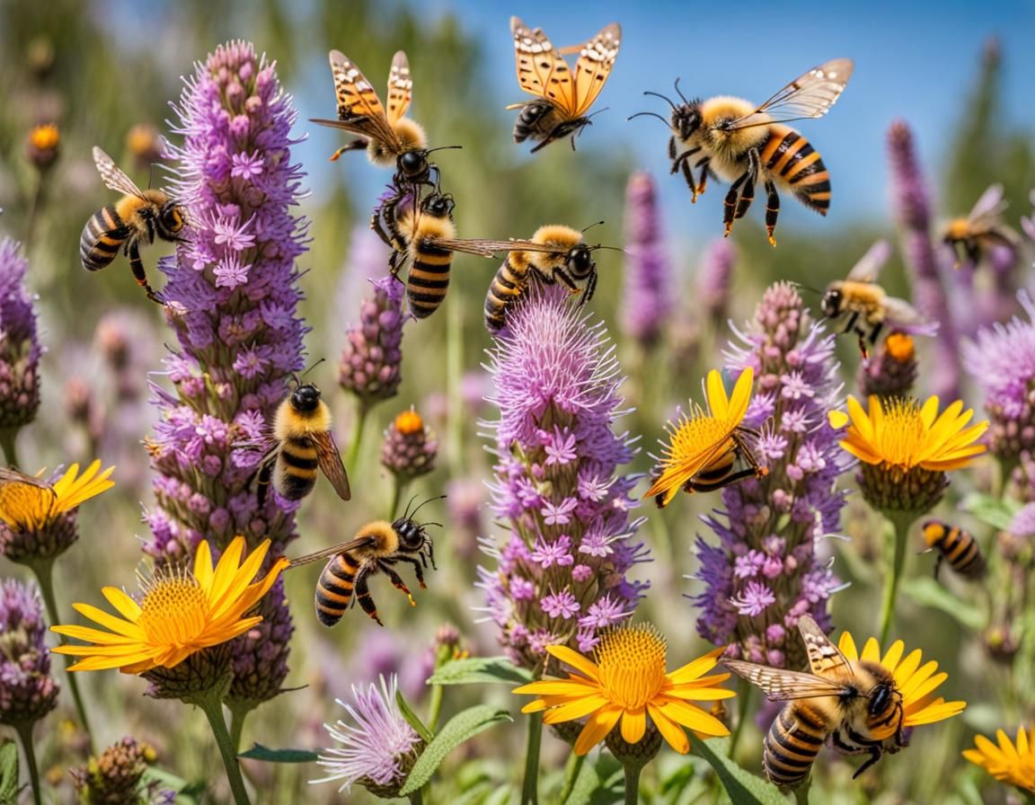 Bees and Butterflies: Pollen Gathering Collaboration