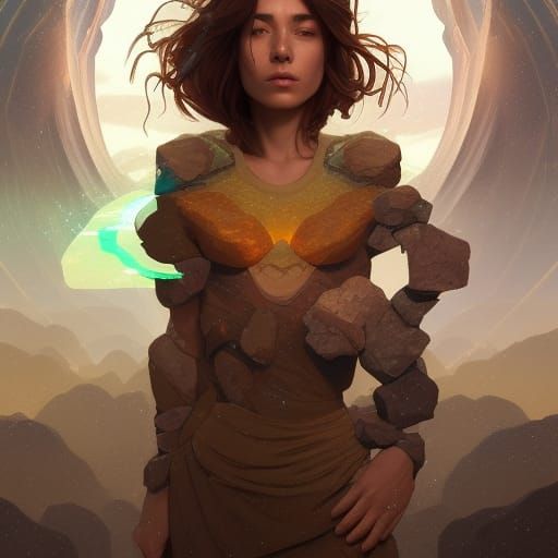 Freckled Earth Bender Telekinesis Portrait
