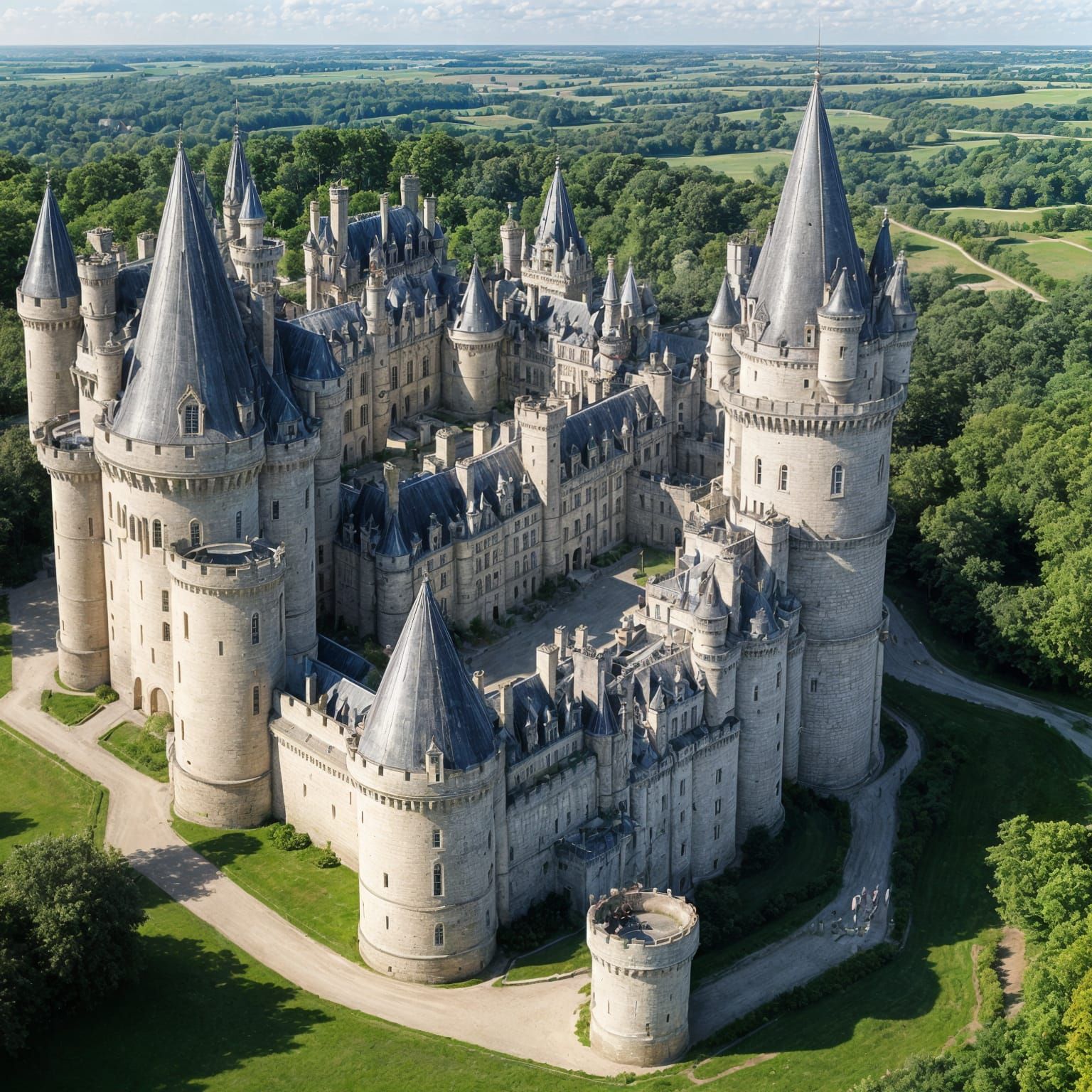 Hyper-realistic Château de Pierrefonds in France