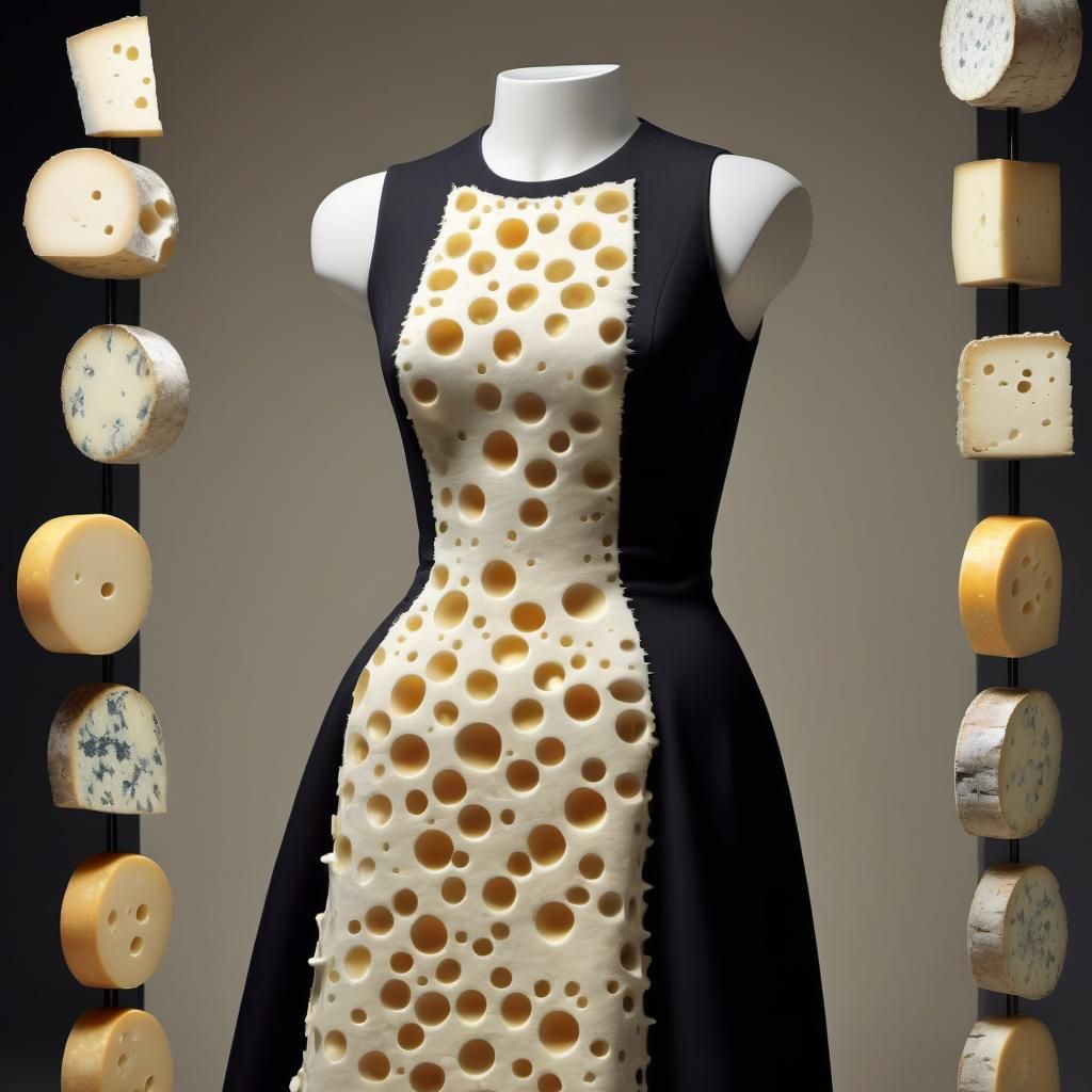 Cheese Dress: A Minimalist Studio Photo